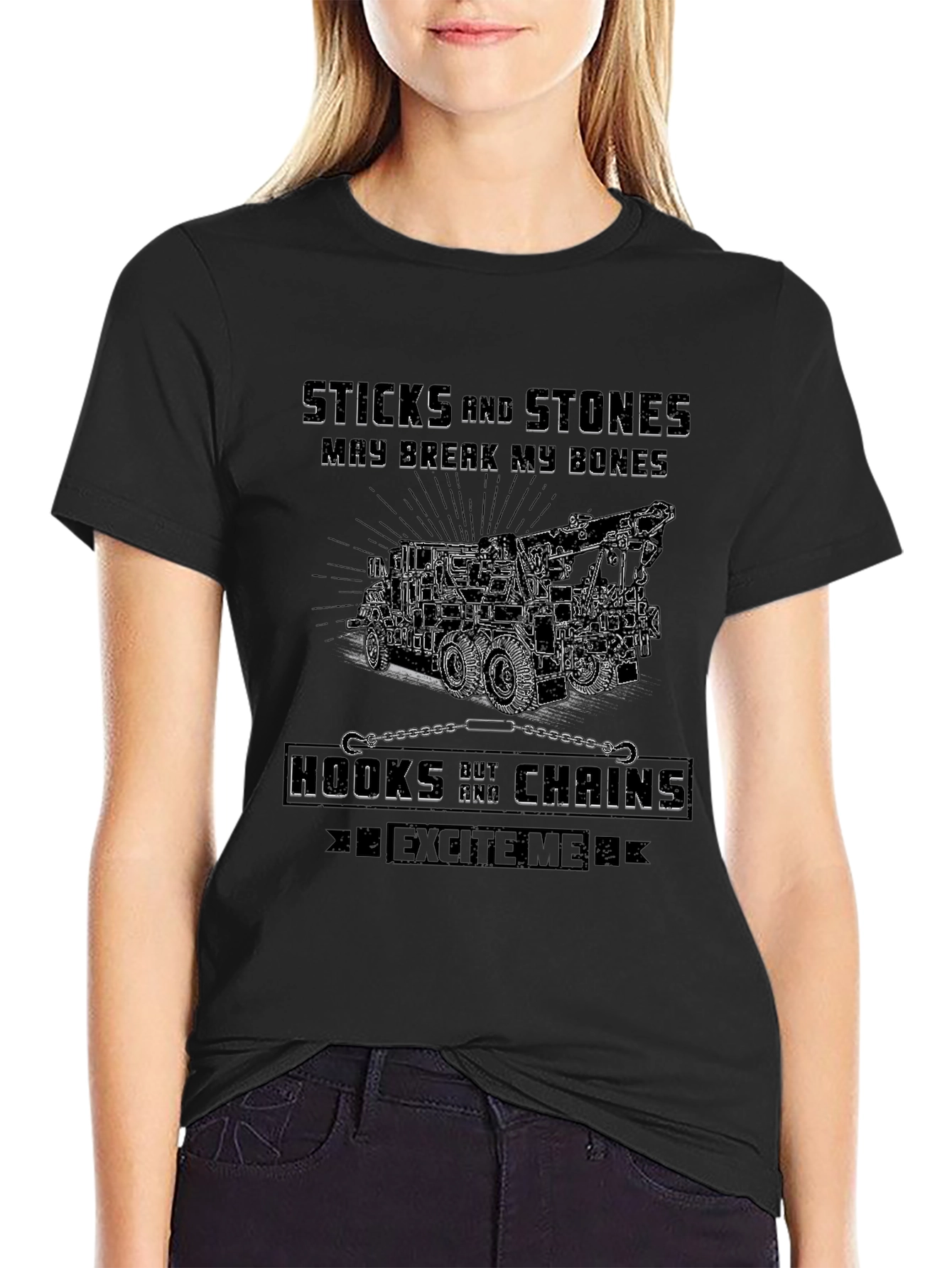 Sticks and Stones Tow Truck T-Shirt
