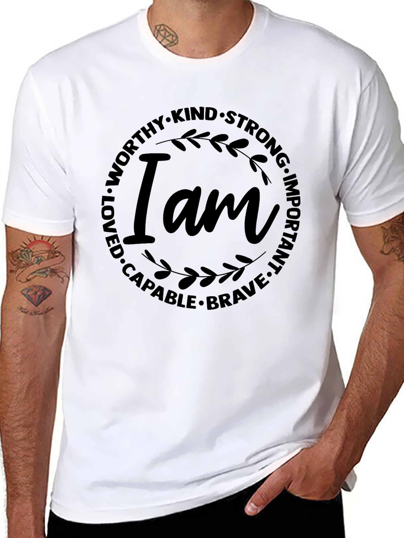 Inspirational I Am T-Shirt - Black