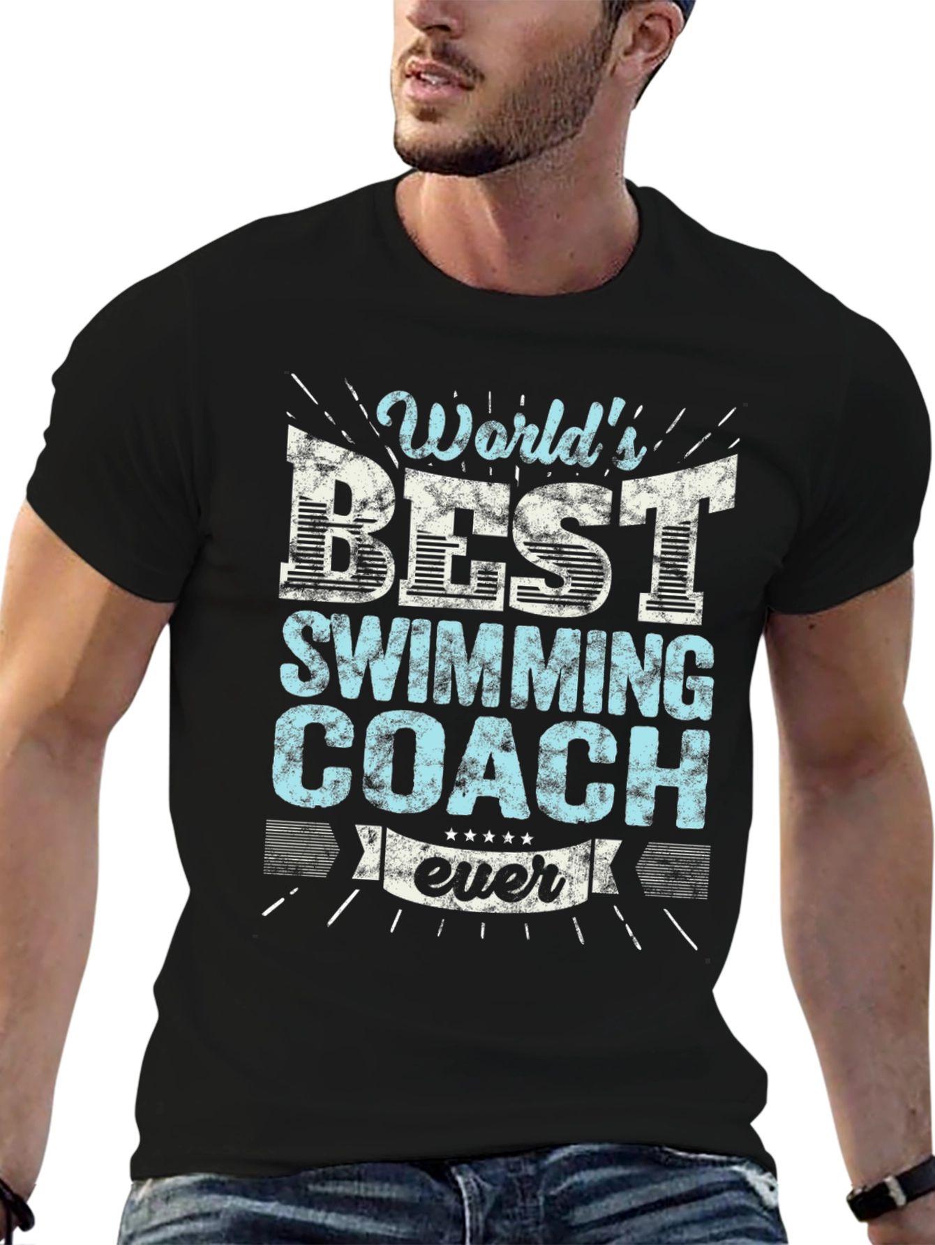 Worlds Best Swimming Coach Ever Graphic T-Shirt
