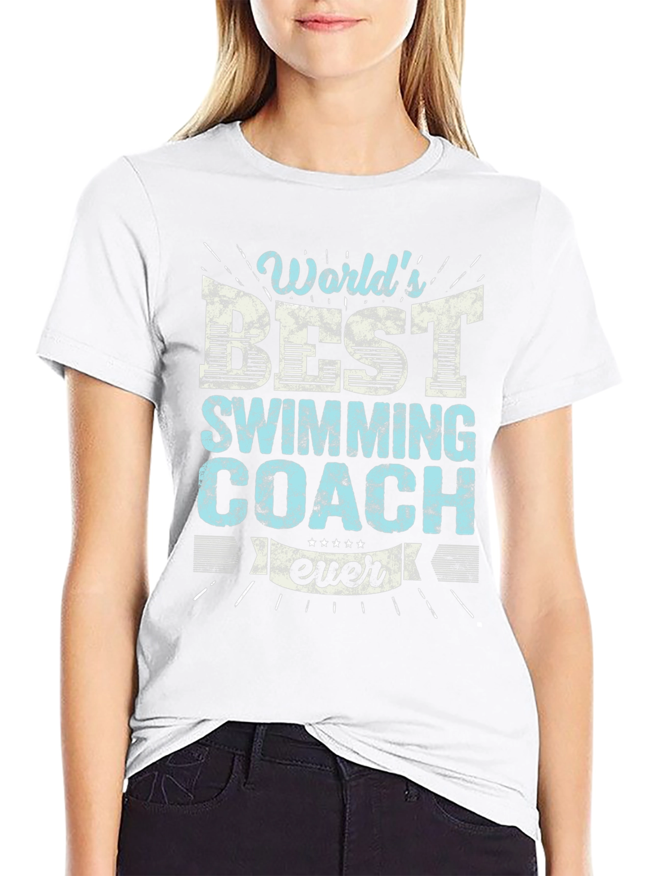 Worlds Best Swimming Coach Ever Graphic T-Shirt