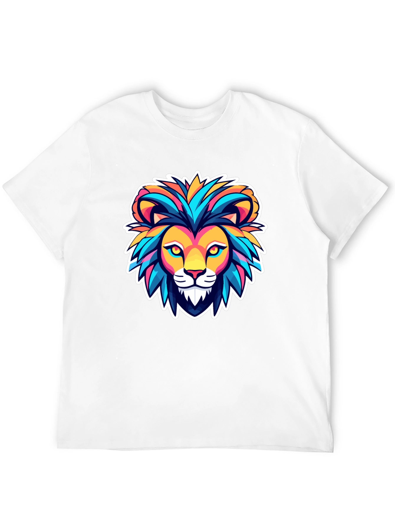 Lion Graphic Black T-Shirt - Bold Animal Design