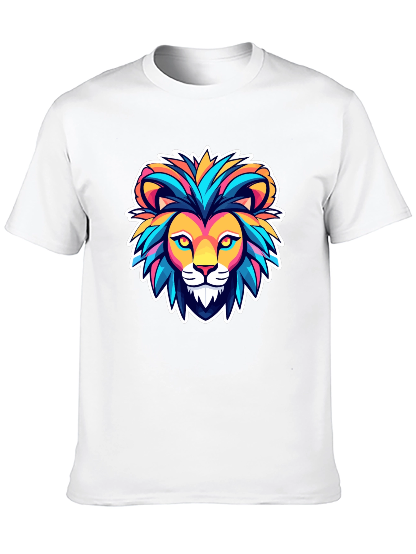 Lion Graphic Black T-Shirt - Bold Animal Design
