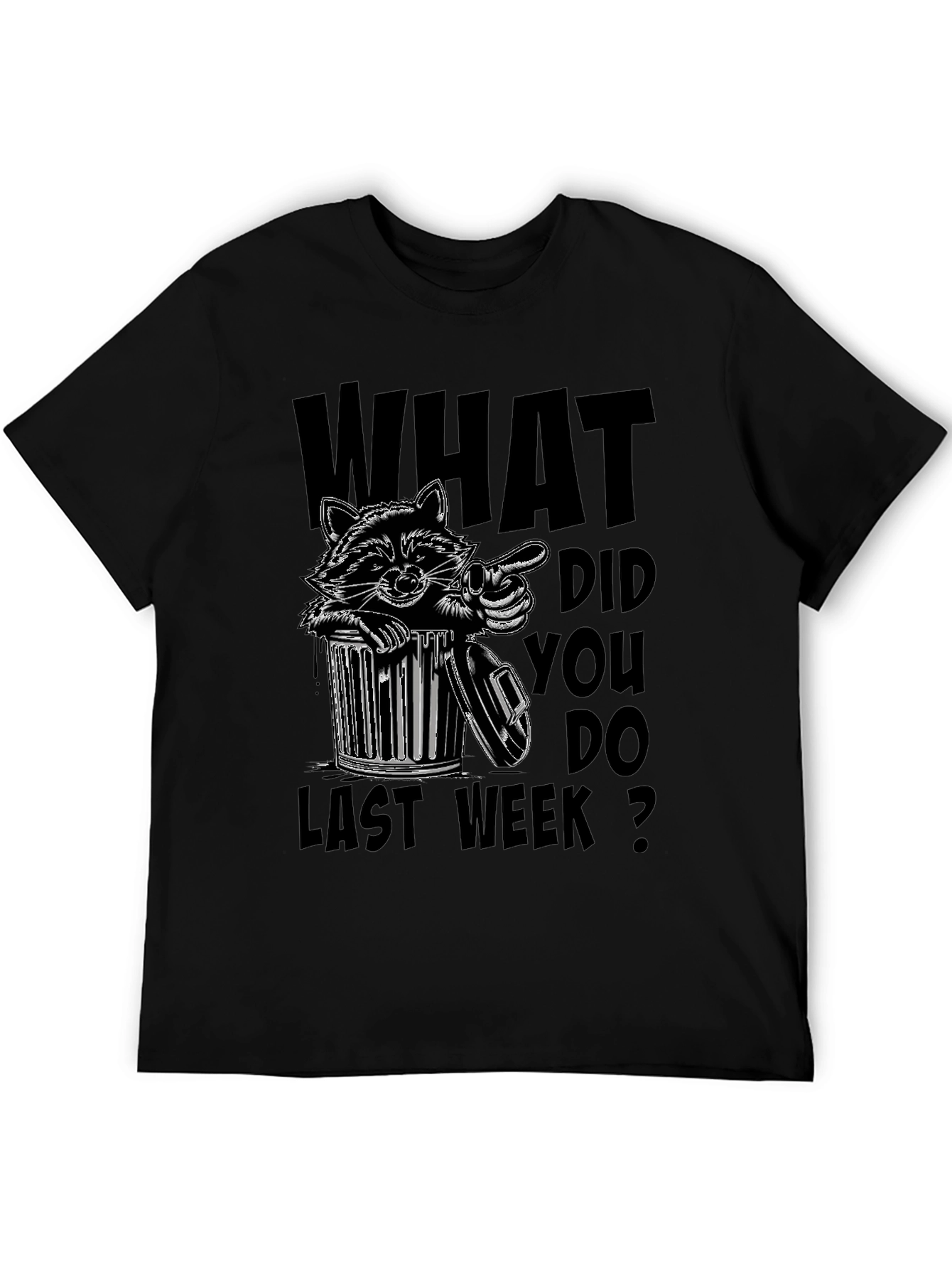 Funny Raccoon Trash Can Graphic T-Shirt