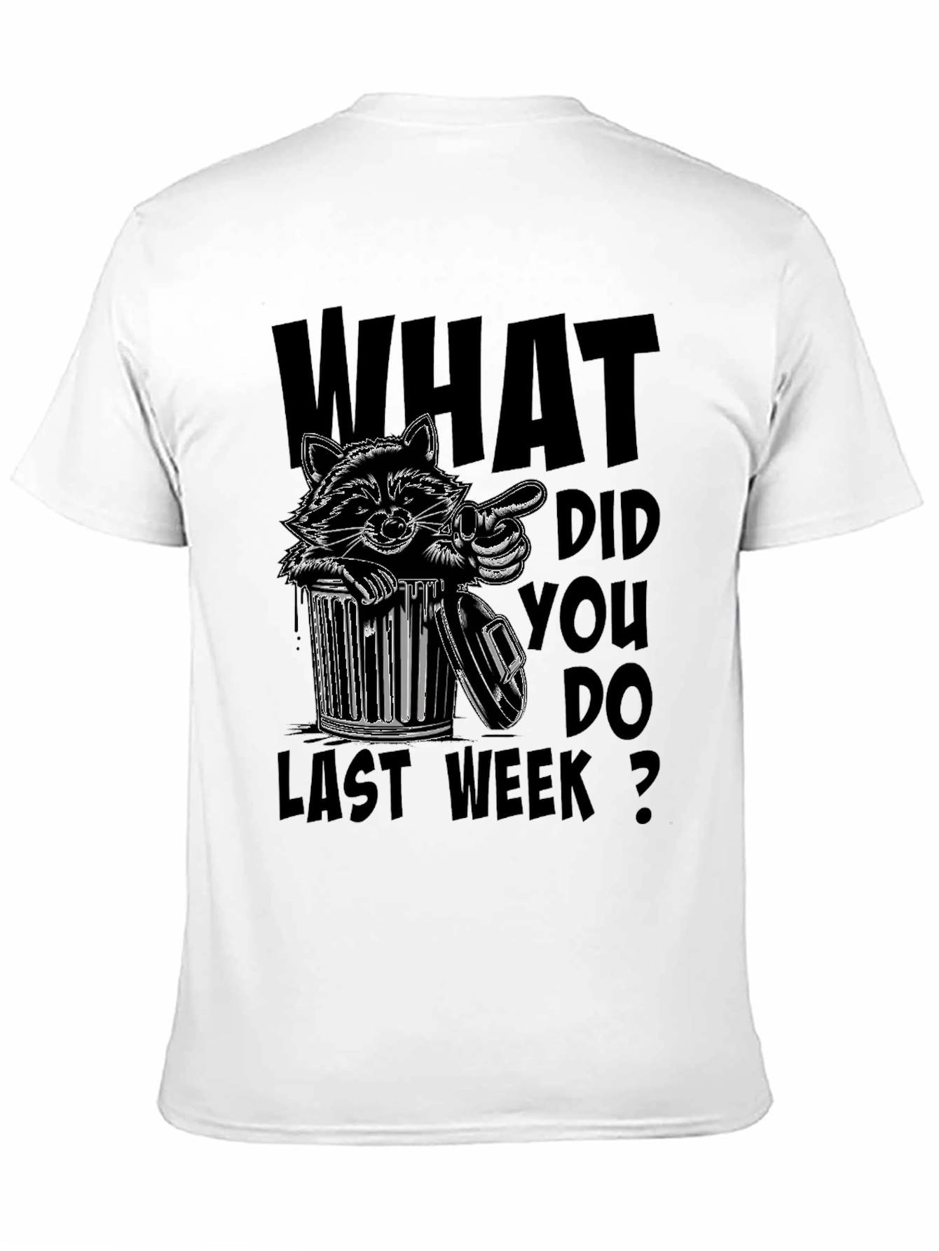 Funny Raccoon Trash Can Graphic T-Shirt