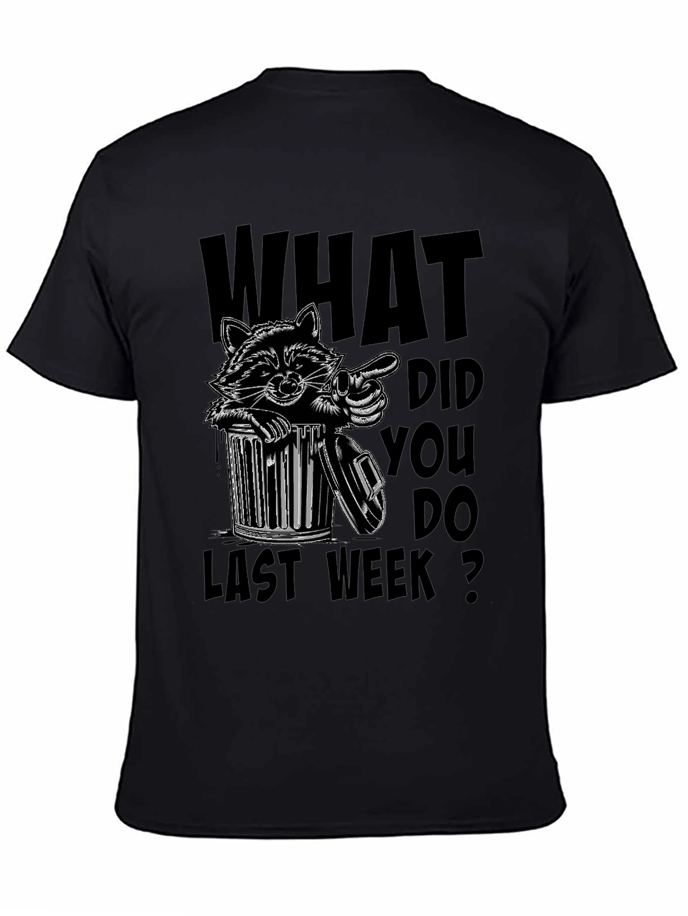 Funny Raccoon Trash Can Graphic T-Shirt