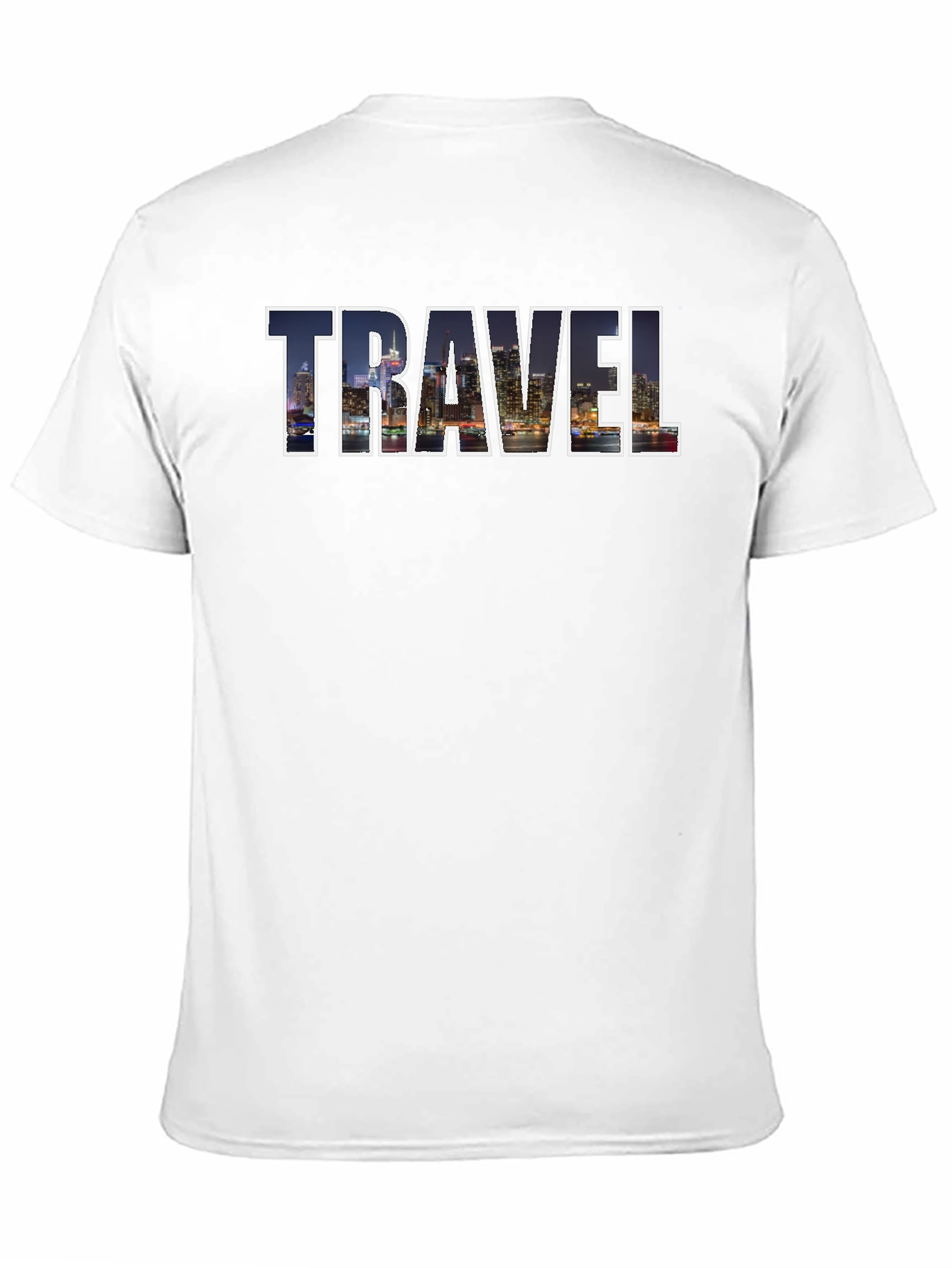Travel Cityscape Graphic Tee - Black