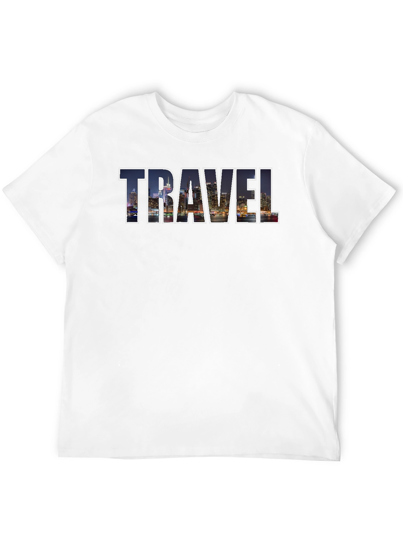 Travel Cityscape Graphic Tee - Black