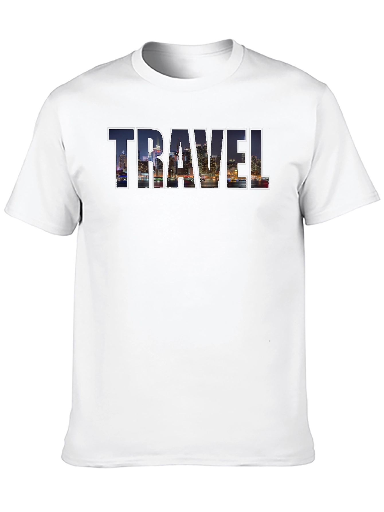 Travel Cityscape Graphic Tee - Black