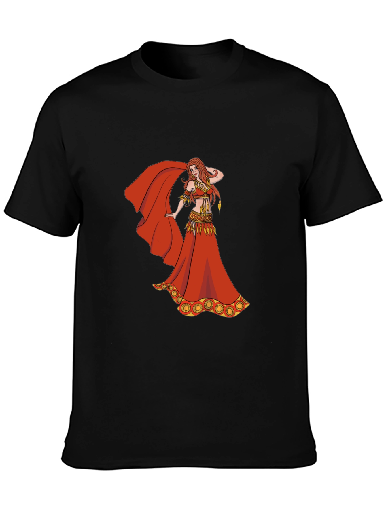 Belly Dancer Graphic T-Shirt - Red