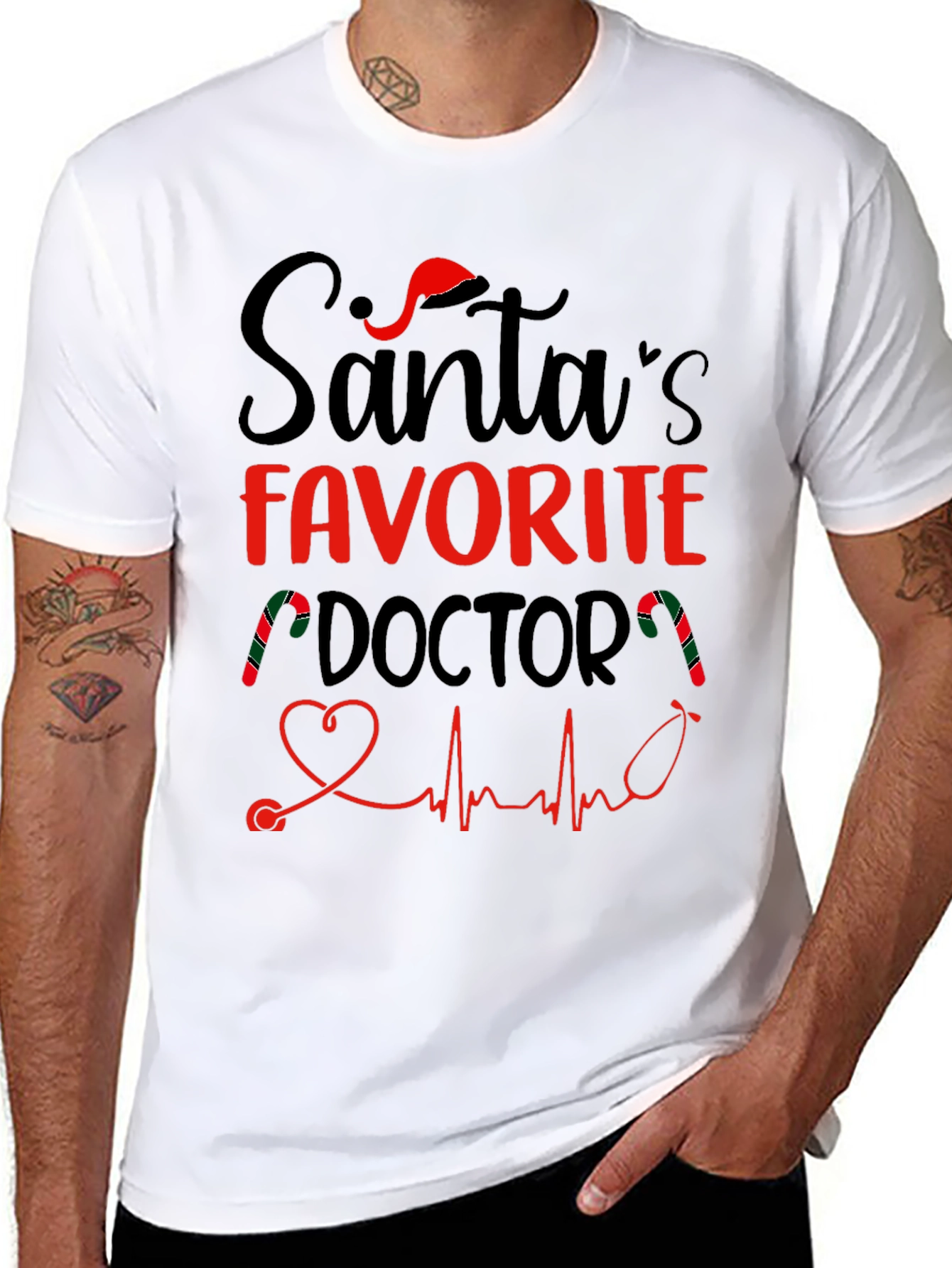 Santas Favorite Doctor Holiday T-Shirt