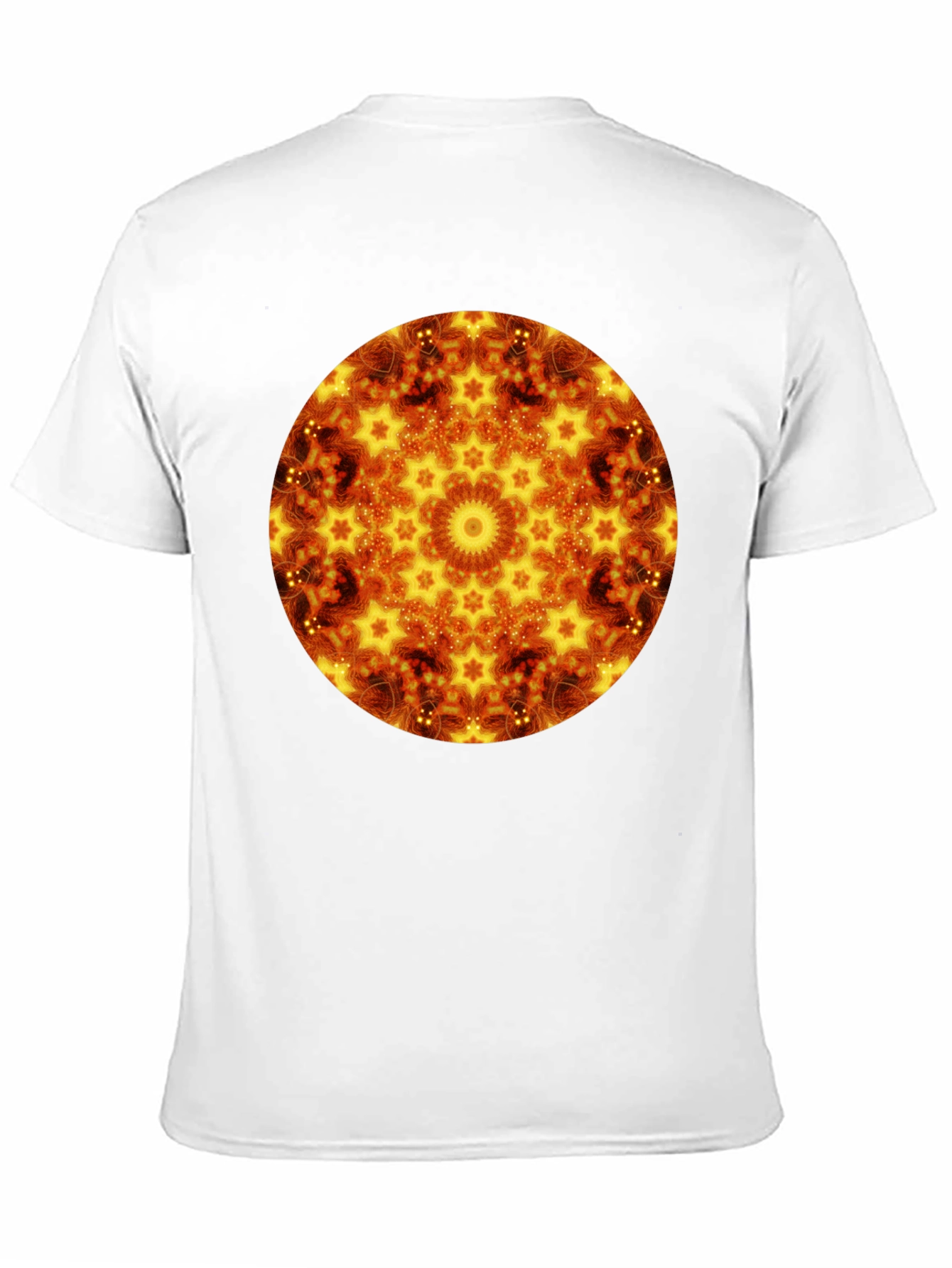 Fiery Mandala Graphic Black T-Shirt