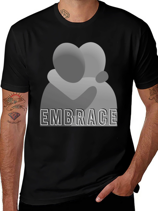 Embrace Graphic Tee - Stylish Comfort Black T-Shirt