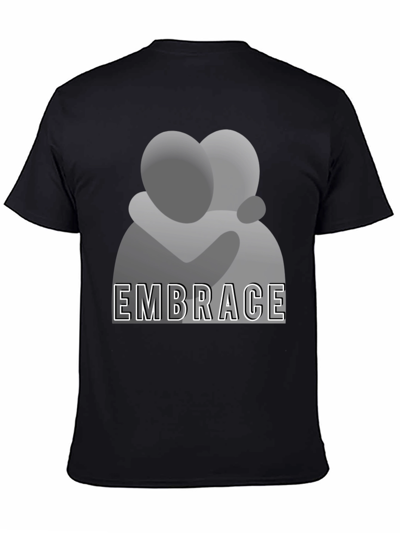 Embrace Graphic Tee - Stylish Comfort Black T-Shirt