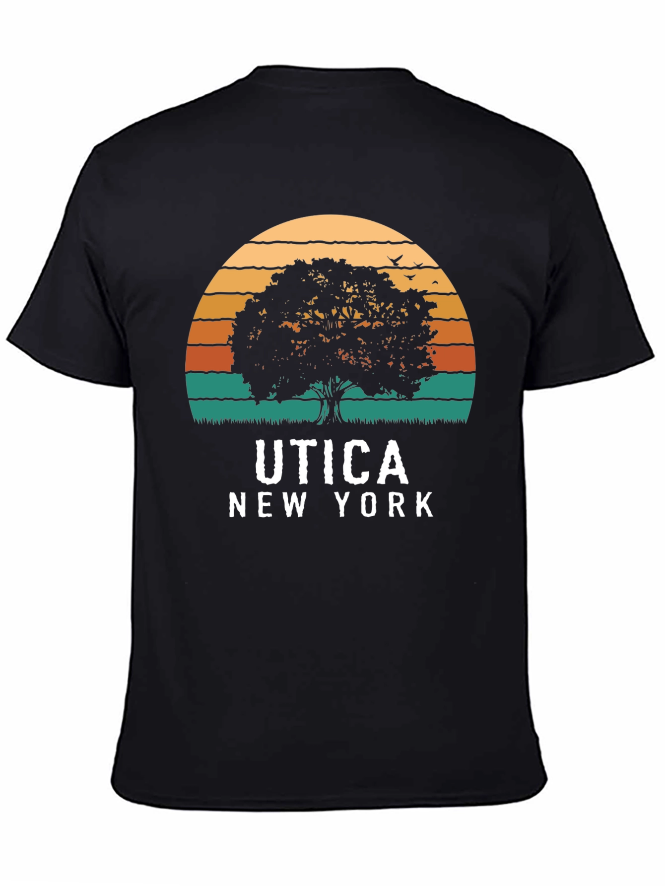Utica New York Sunset Tree Graphic Tee