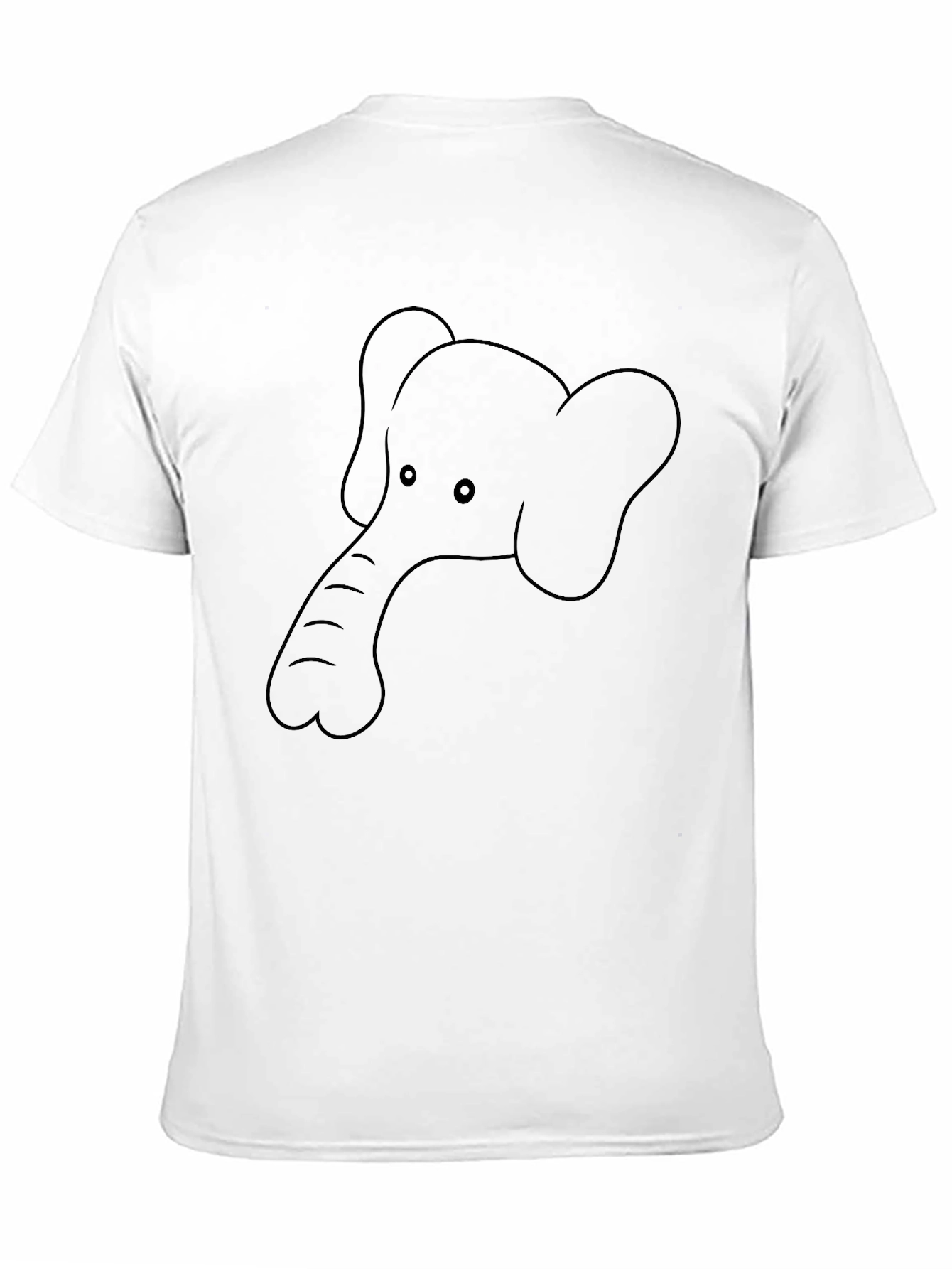 Mens Graphic Tee: Elephant Outline