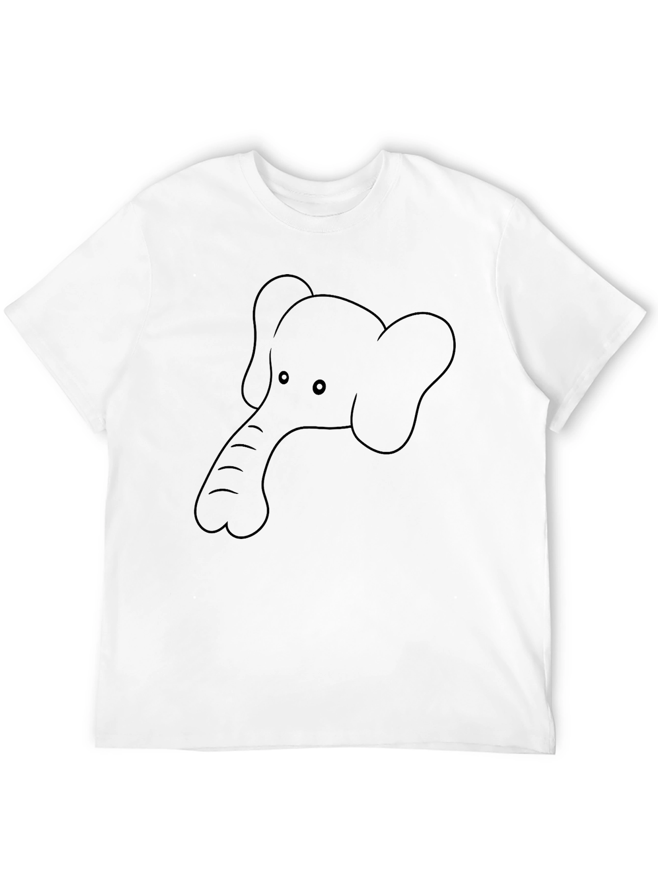 Mens Graphic Tee: Elephant Outline