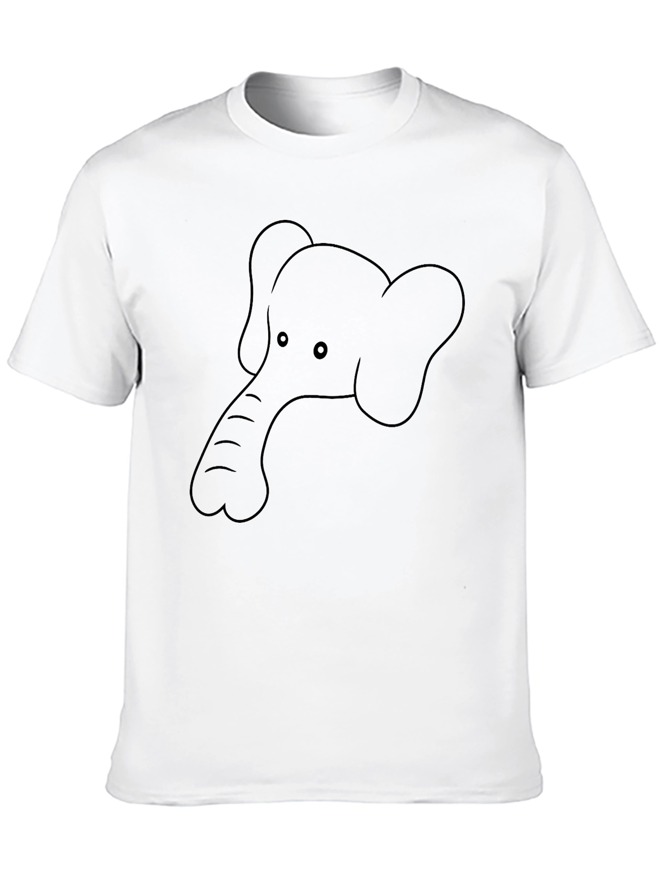 Mens Graphic Tee: Elephant Outline