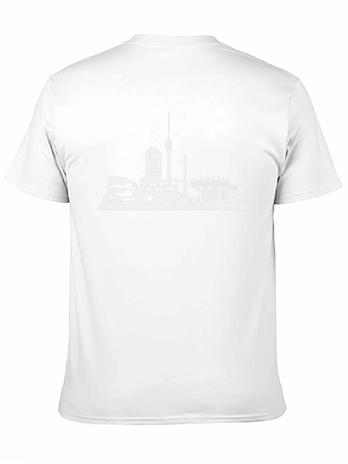 Stuttgart Skyline Graphic Tee - Black Cotton T-Shirt