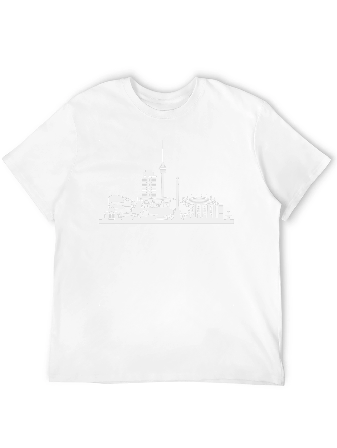 Stuttgart Skyline Graphic Tee - Black Cotton T-Shirt