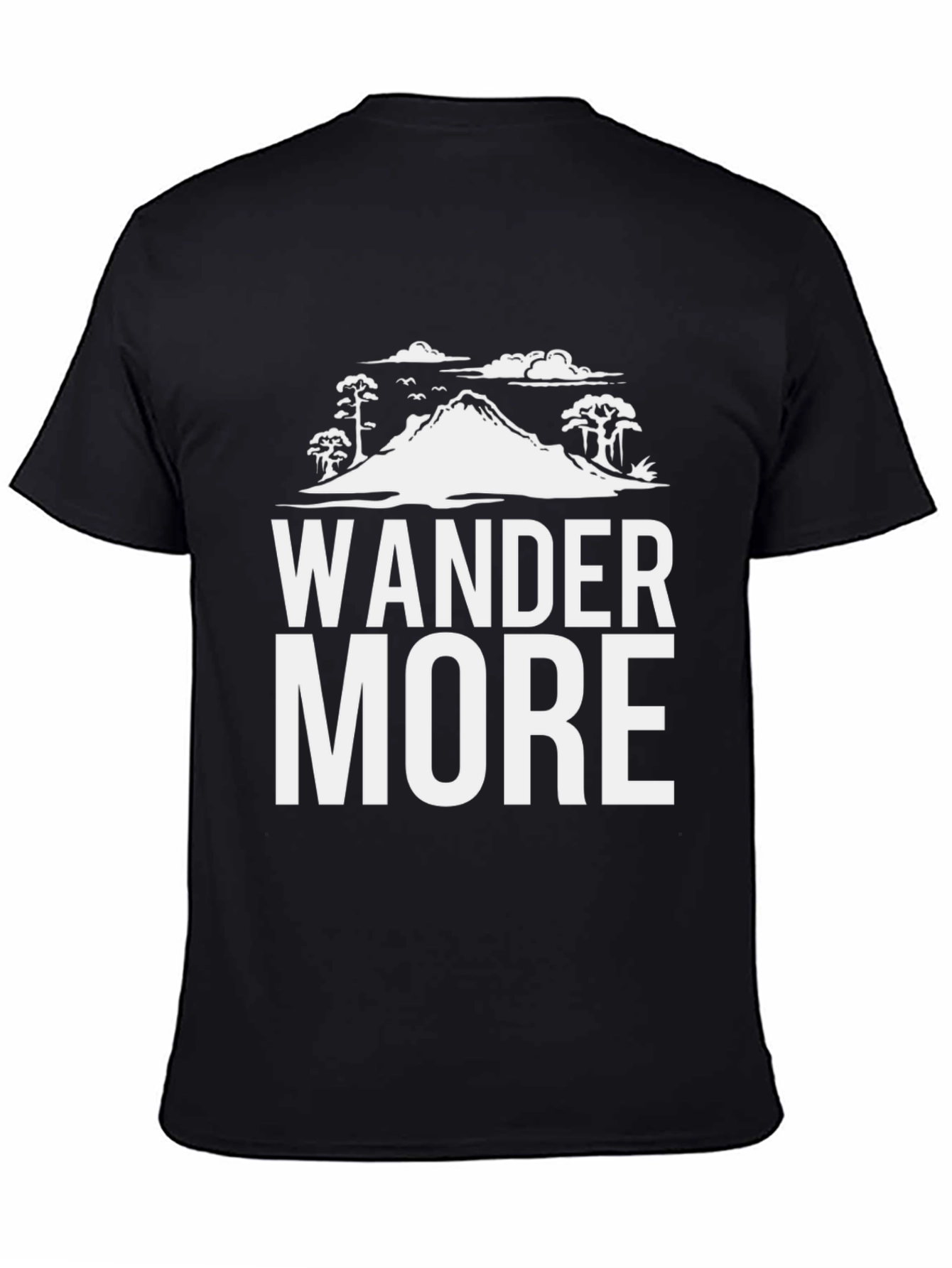 Wander More Black Graphic Tee