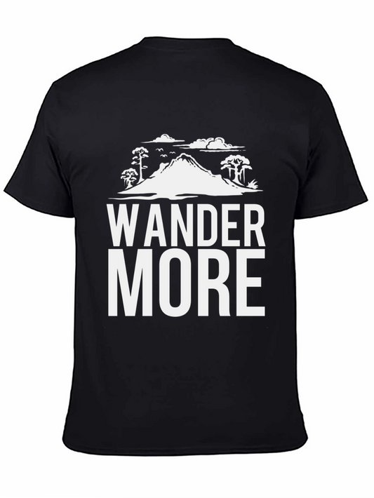 Wander More Black Graphic Tee