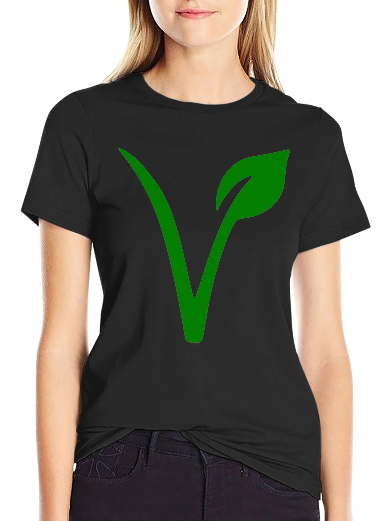 Vegan Symbol T-Shirt - Green Plant Based Lifestyle Tee
