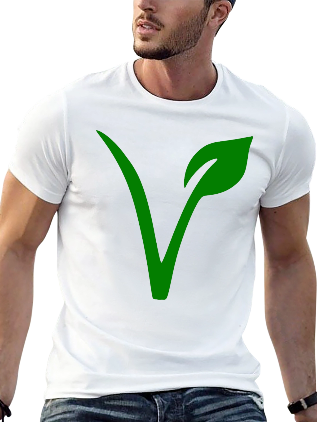 Vegan Symbol T-Shirt - Green Plant Based Lifestyle Tee