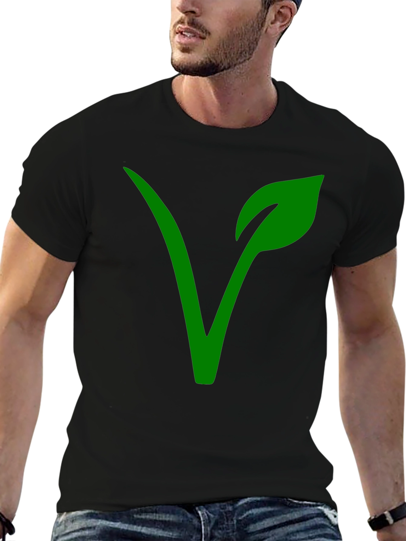 Vegan Symbol T-Shirt - Green Plant Based Lifestyle Tee