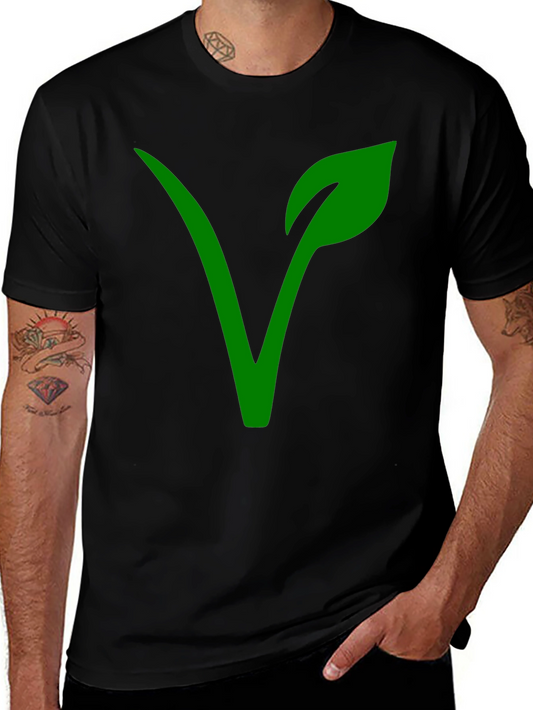 Vegan Symbol T-Shirt - Green Plant Based Lifestyle Tee