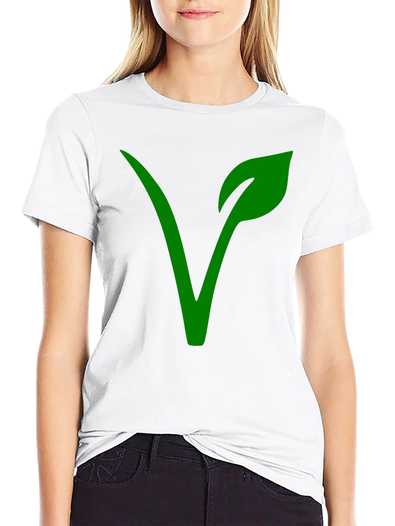 Vegan Symbol T-Shirt - Green Plant Based Lifestyle Tee