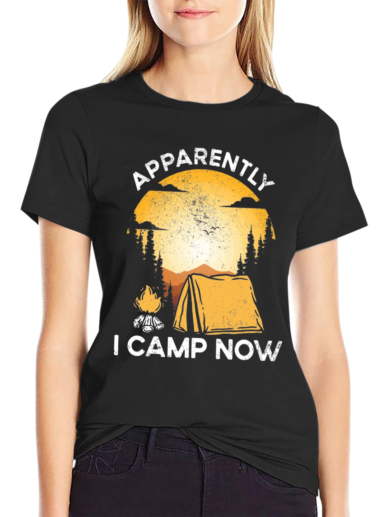 Camping Graphic Tee - Apparently I Camp Now