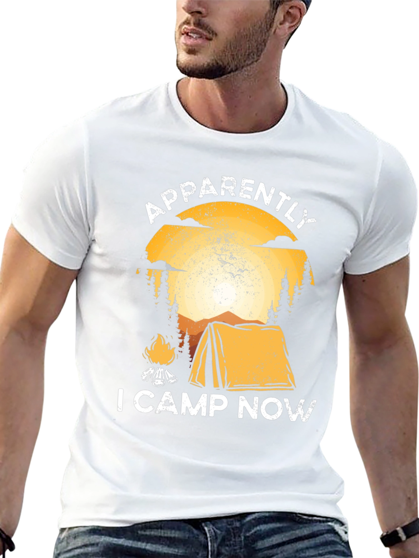 Camping Graphic Tee - Apparently I Camp Now