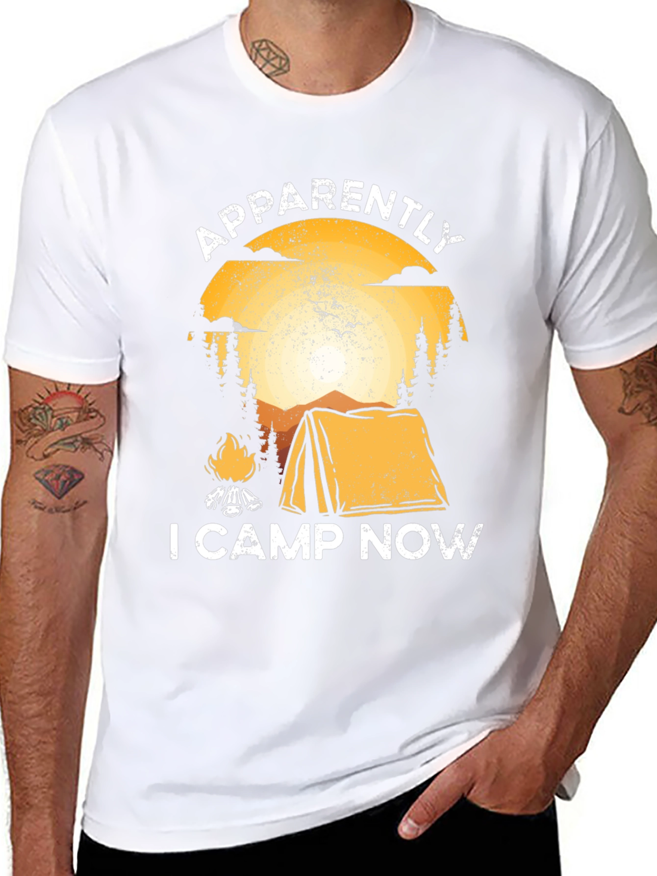 Camping Graphic Tee - Apparently I Camp Now