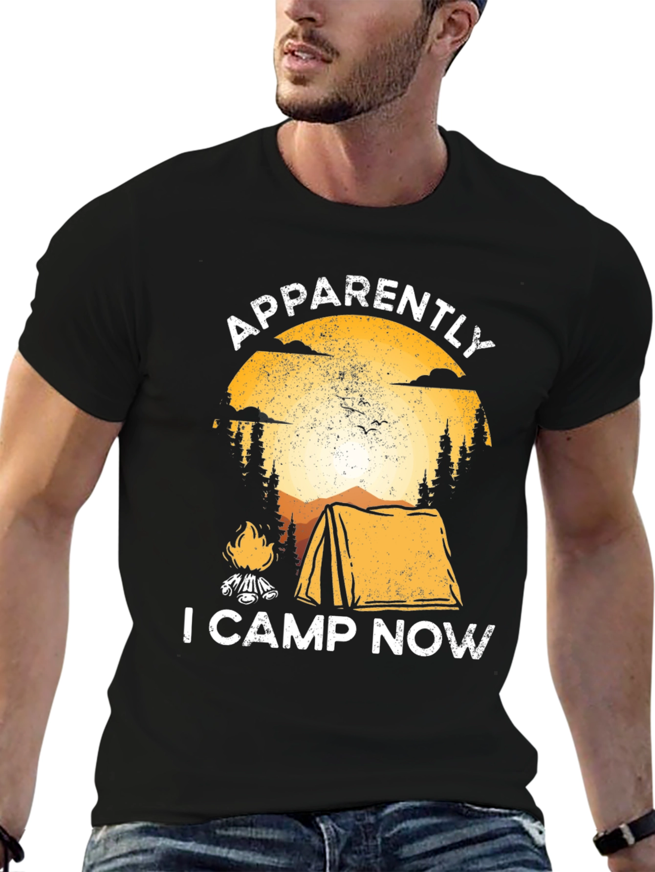 Camping Graphic Tee - Apparently I Camp Now