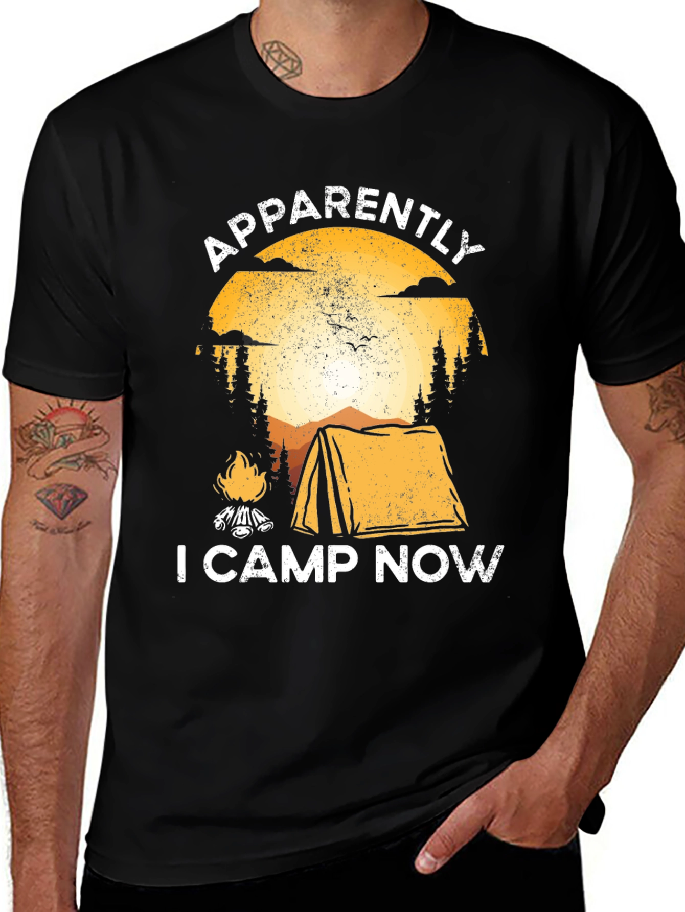 Camping Graphic Tee - Apparently I Camp Now