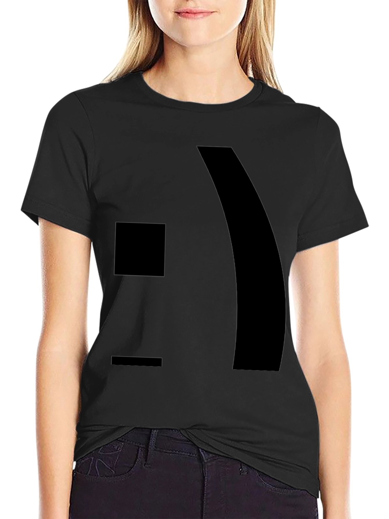 Modern Graphic Black T-Shirt