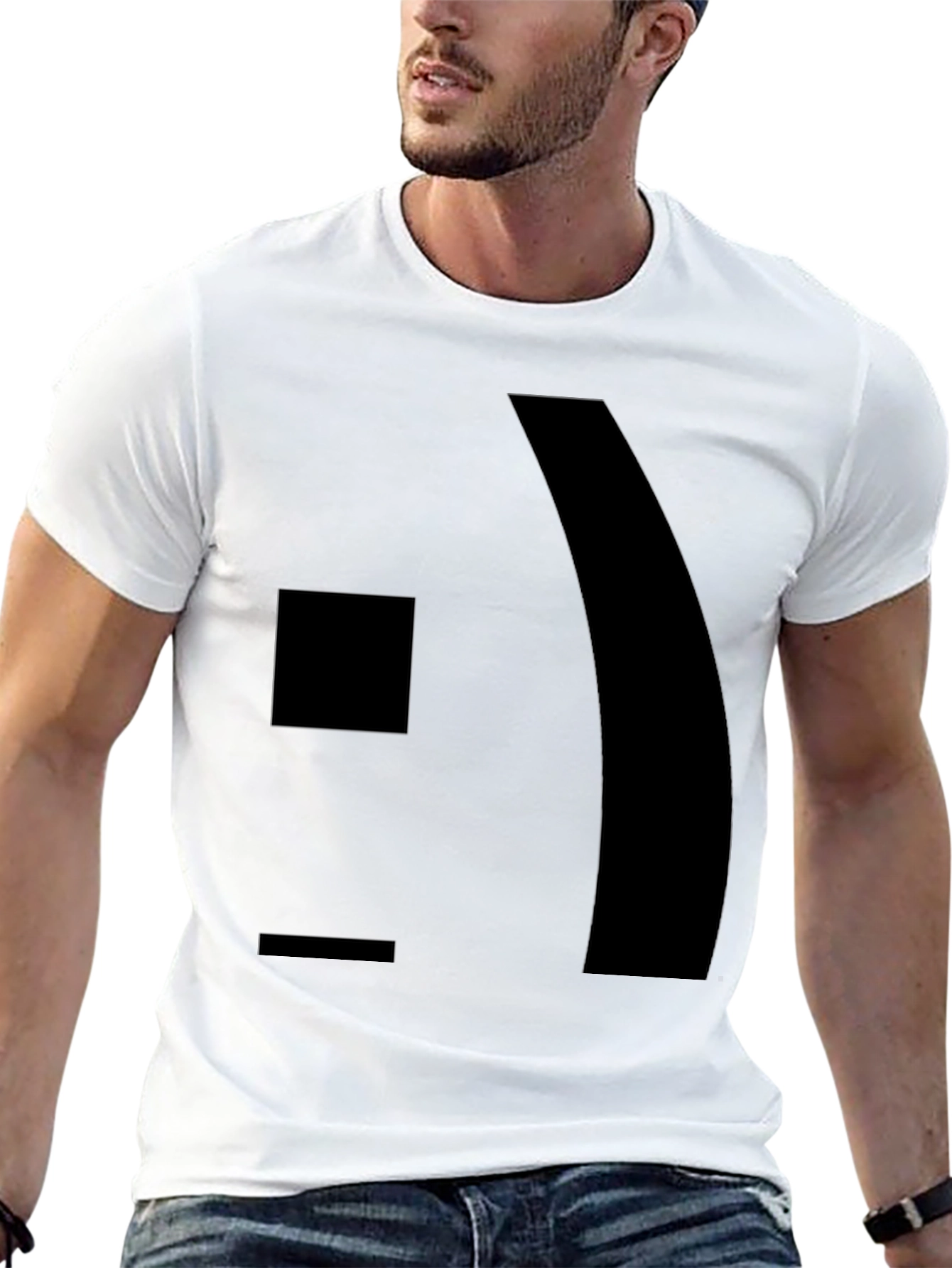 Modern Graphic Black T-Shirt