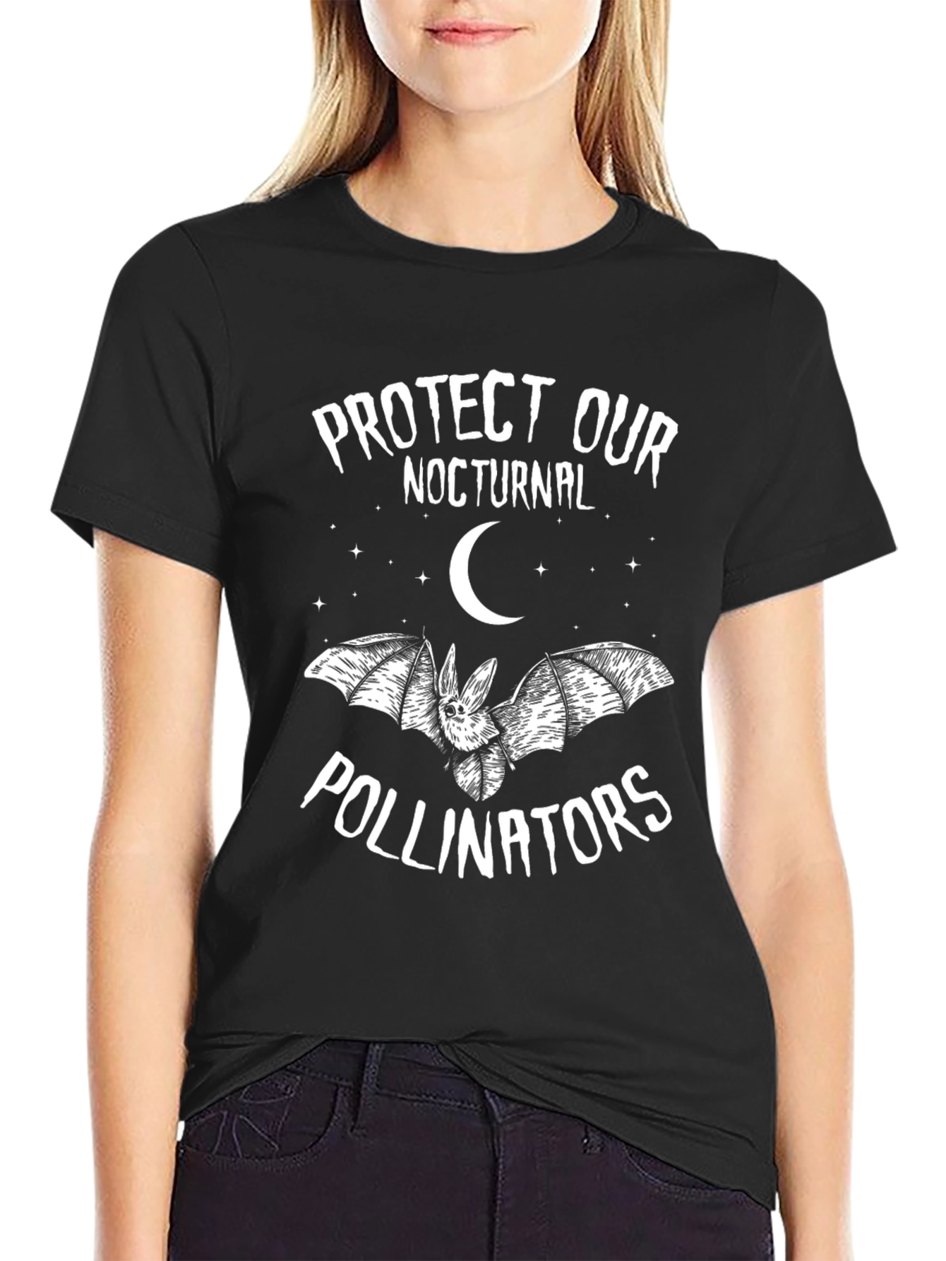Protect Nocturnal Pollinators Bat Graphic Tee