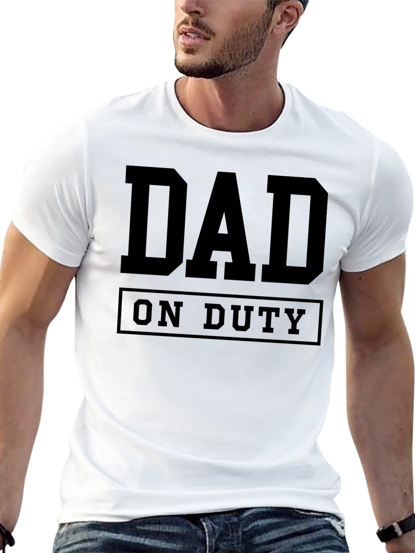 Dad On Duty Graphic Tee - Black