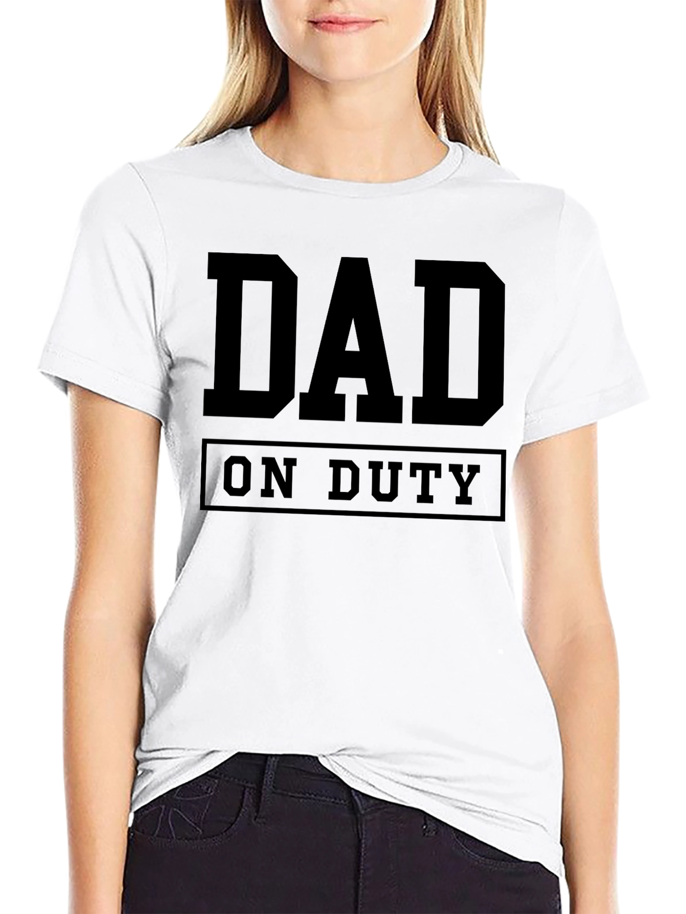 Dad On Duty Graphic Tee - Black