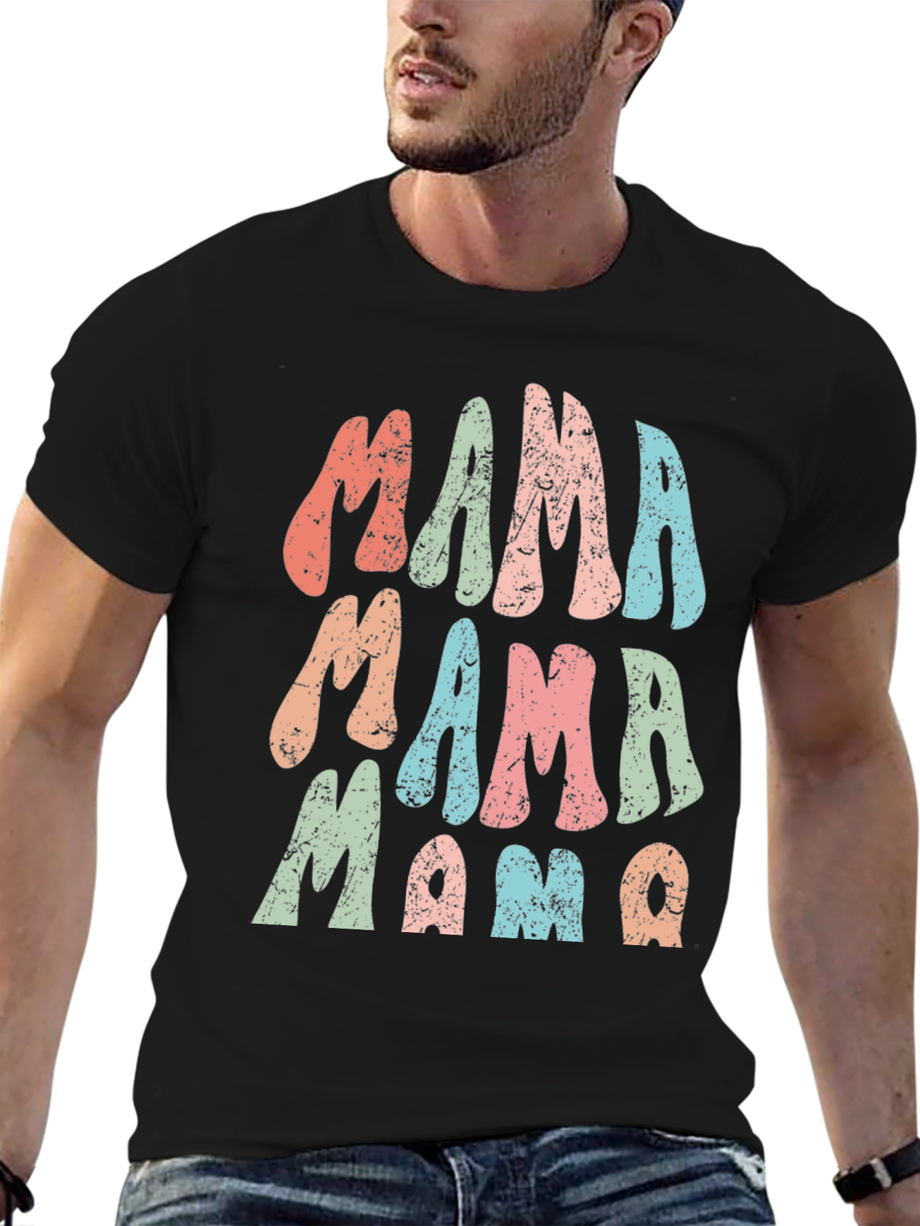 Retro Mama T-Shirt - Black