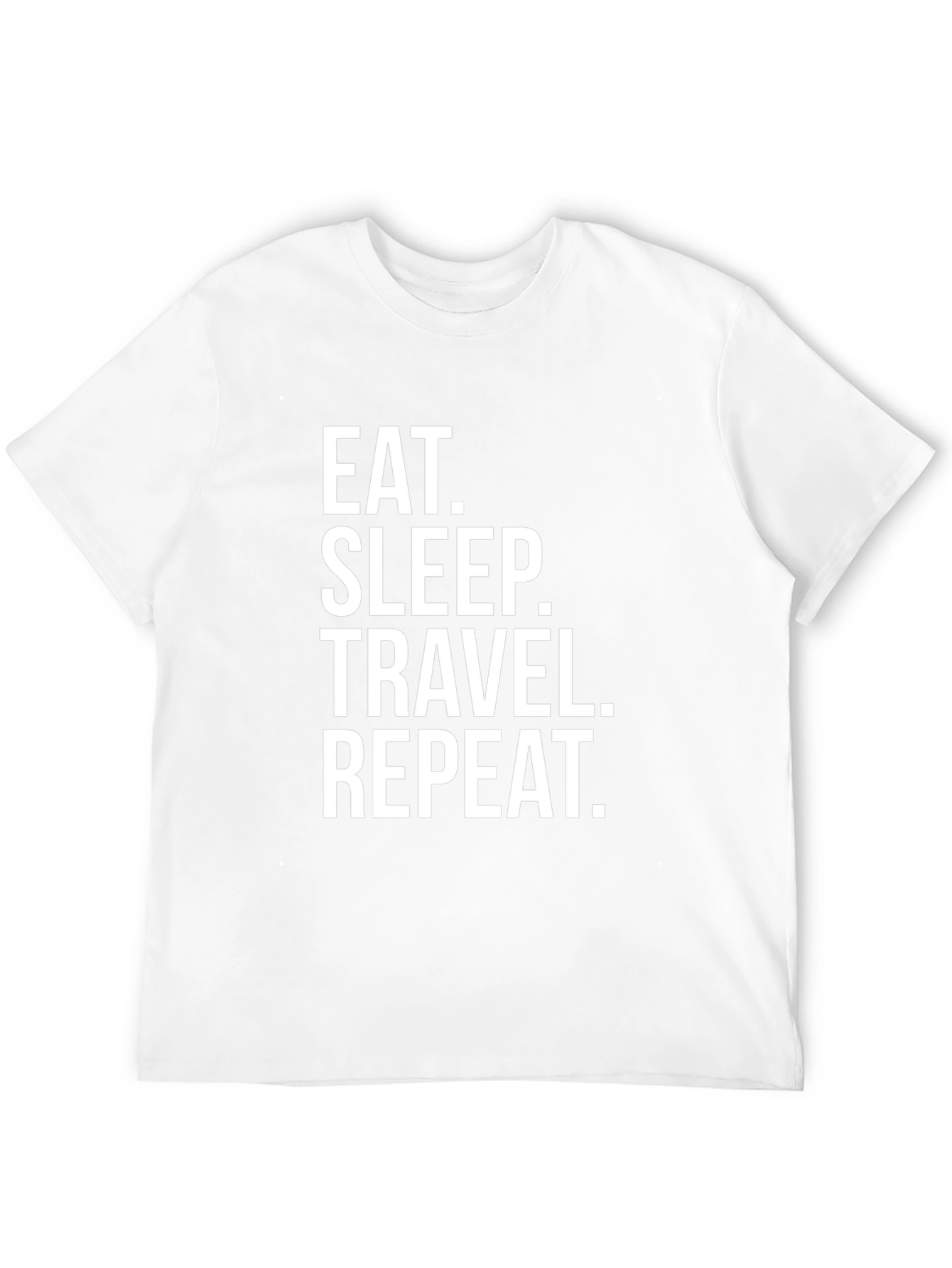 Eat Sleep Travel Repeat Black Graphic Tee