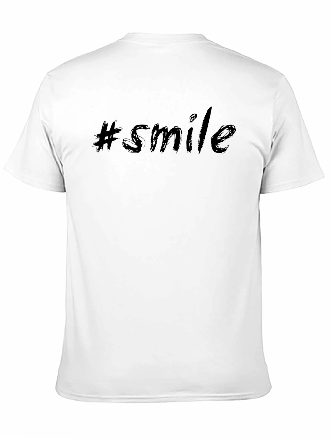 #Smile Black Graphic Tee - Trendy Casual Top