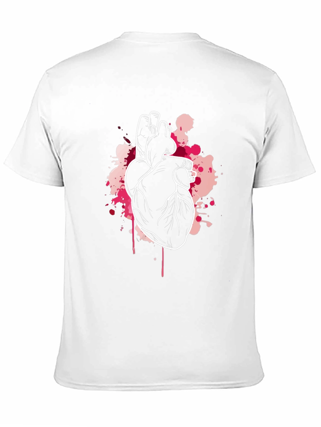 Anatomical Heart Graphic Tee - Black Crew Neck T-Shirt