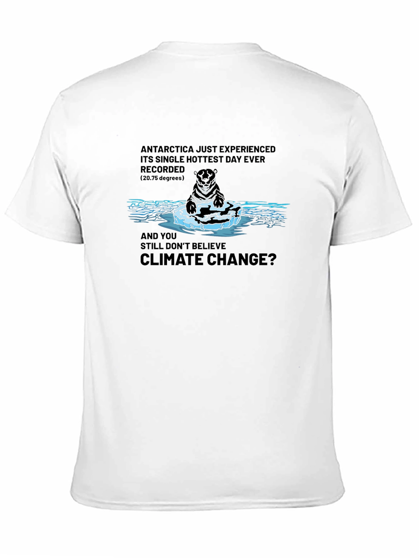 Climate Change Awareness T-Shirt - Polar Bear
