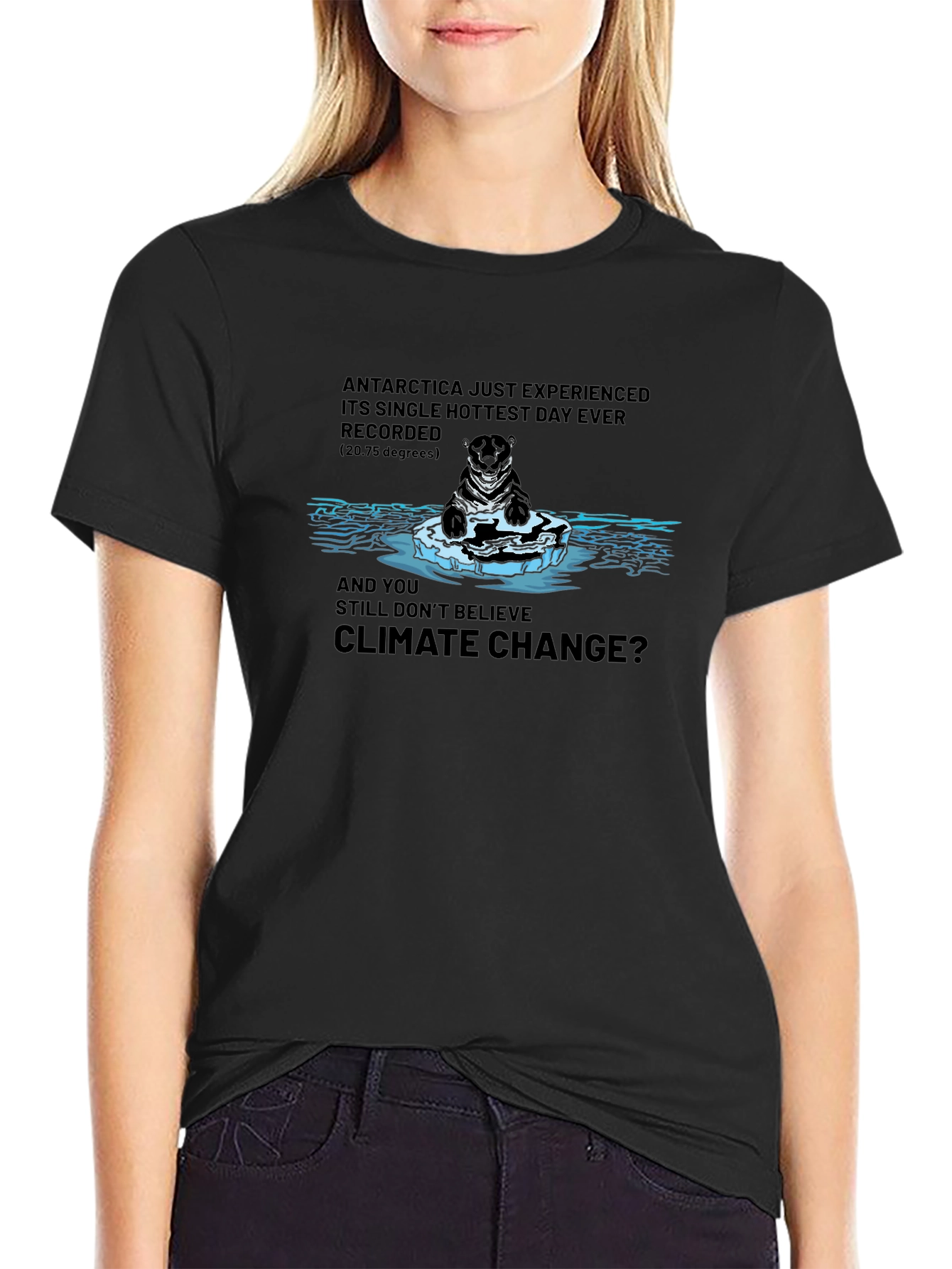 Climate Change Awareness T-Shirt - Polar Bear