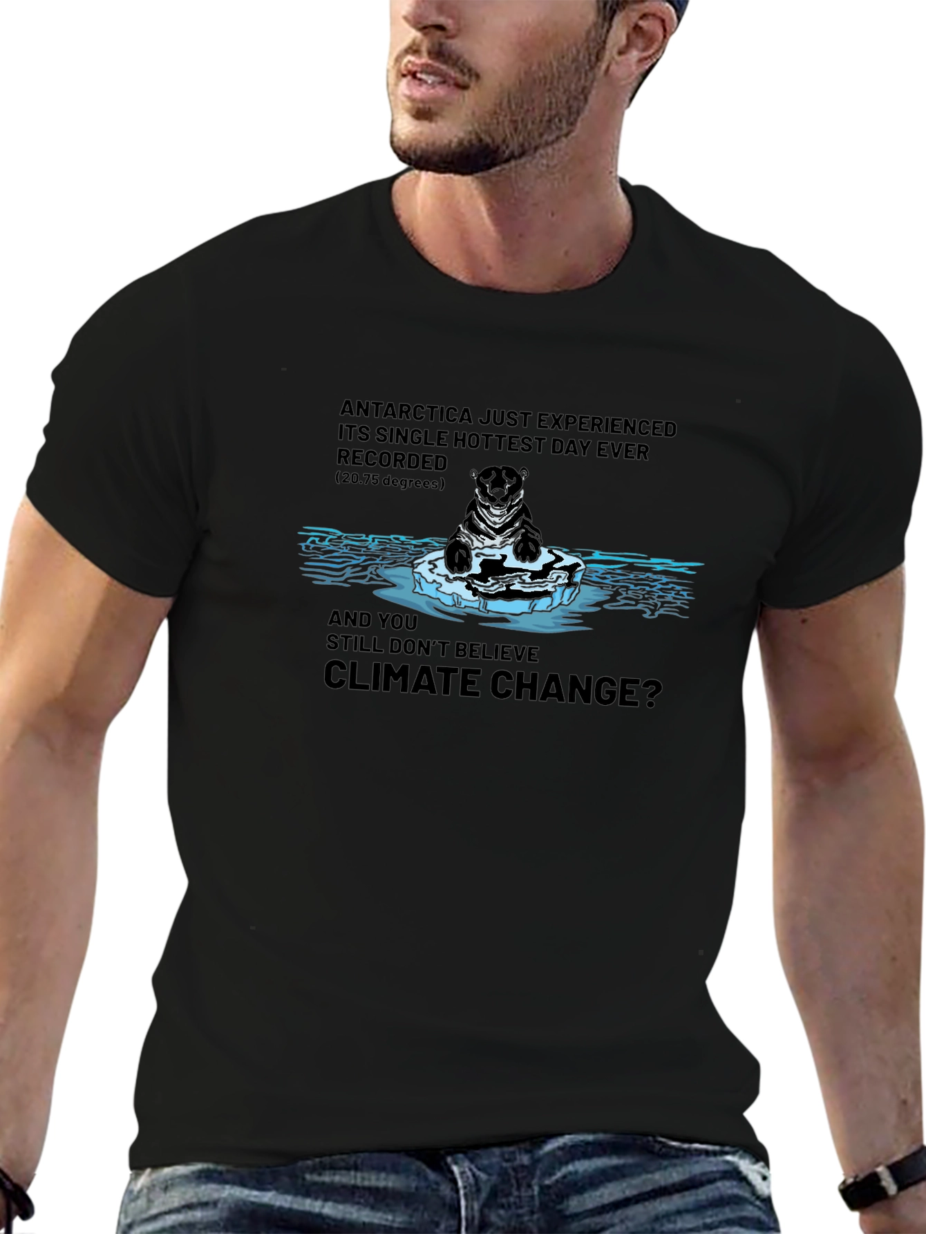 Climate Change Awareness T-Shirt - Polar Bear