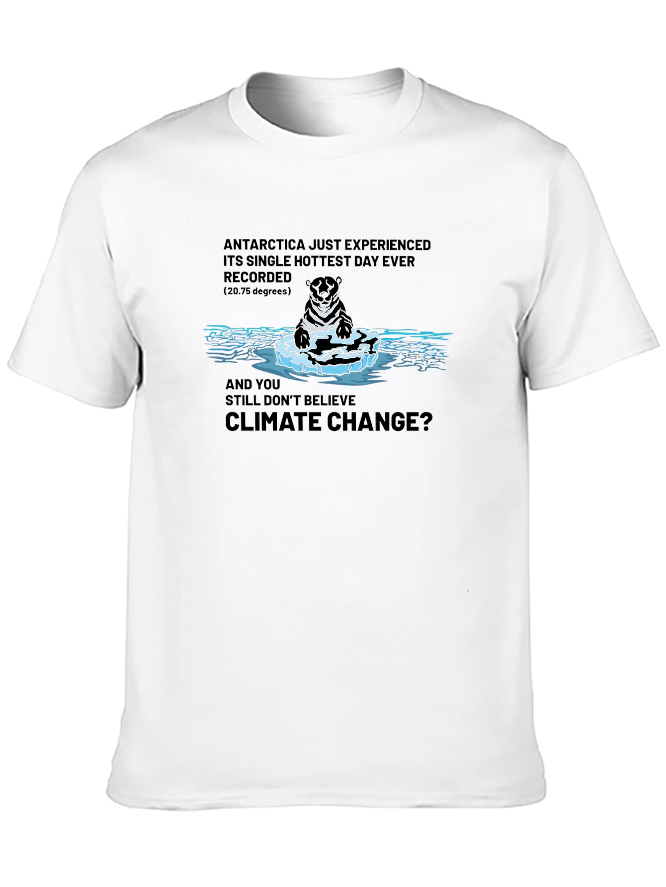 Climate Change Awareness T-Shirt - Polar Bear