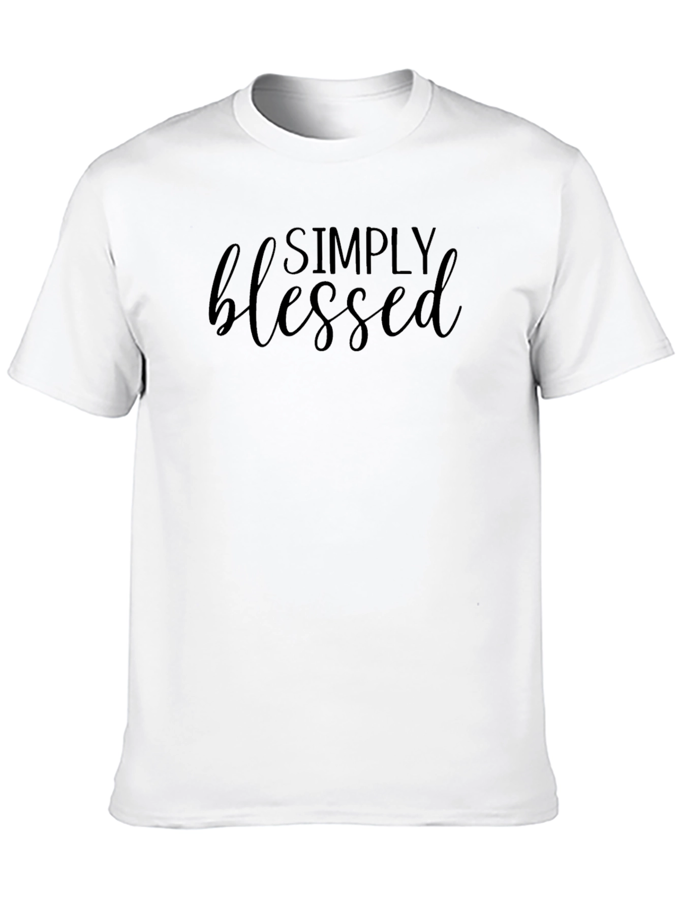 Simply Blessed Black Graphic T-Shirt
