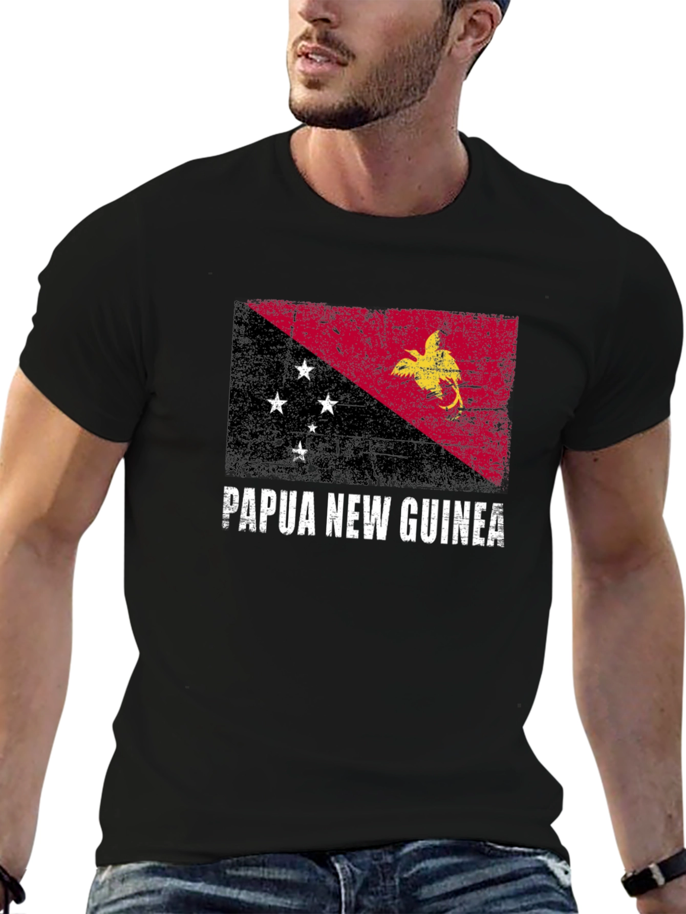 Papua New Guinea Flag Graphic T-Shirt